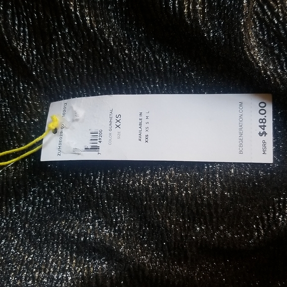 2/$20 Bcbgeneration  gunmetal mini skirt - Picture 3 of 4